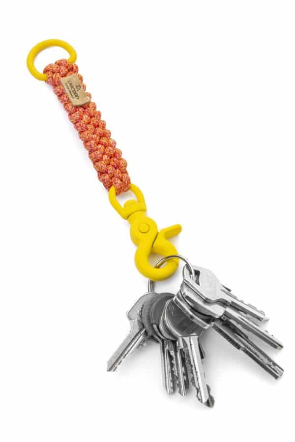 Knitted Braid Keychain - Flame