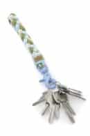 Braid Keychain Light Blue/Green Guacamole/Ecru