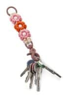 Blossom Keychain – Pink/Orange/Ecru/Pink Sequins