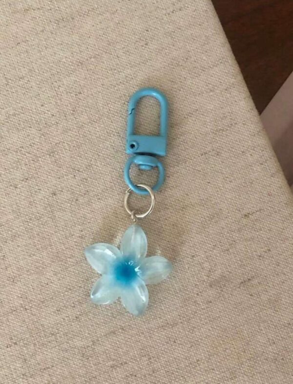 Dog jewelry blue flower