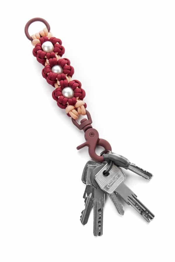 Blossom Keychain -Μπορντό/Σομόν/Πέρλα