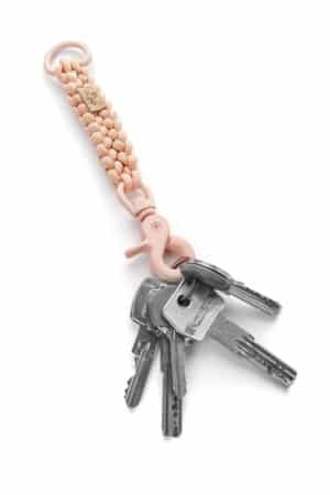 Knitted Braid Keychain - Σομόν