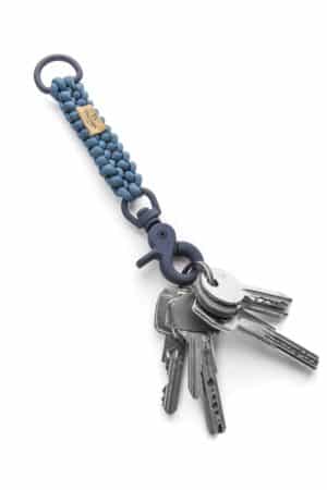Knitted Braid Keychain -  Πετρόλ