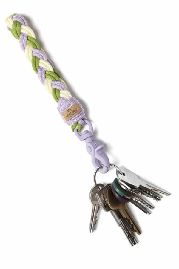 Braid Keychain Λιλά/Κίτρινο παστέλ/Λαχανί