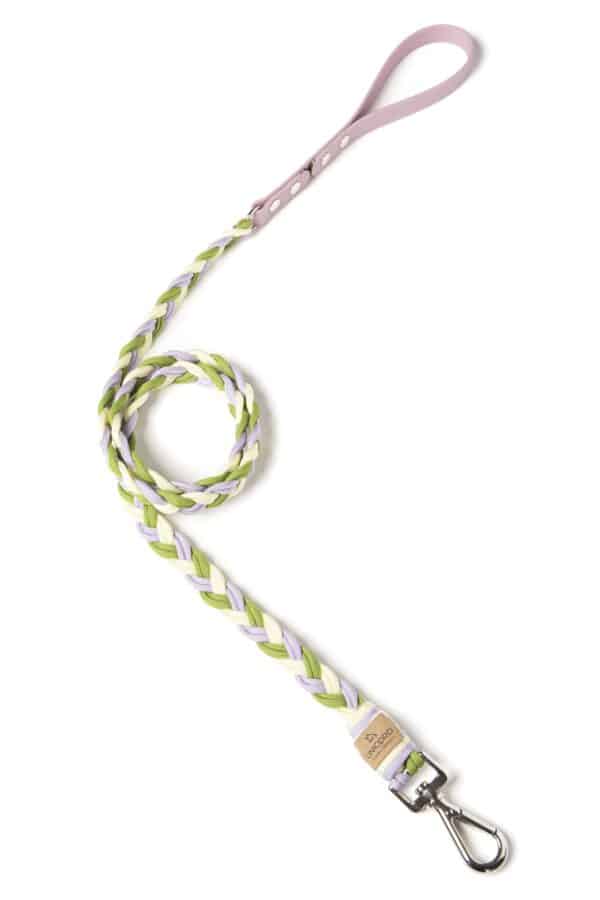 Braid Leash Lilac/Pastel Yellow/Green