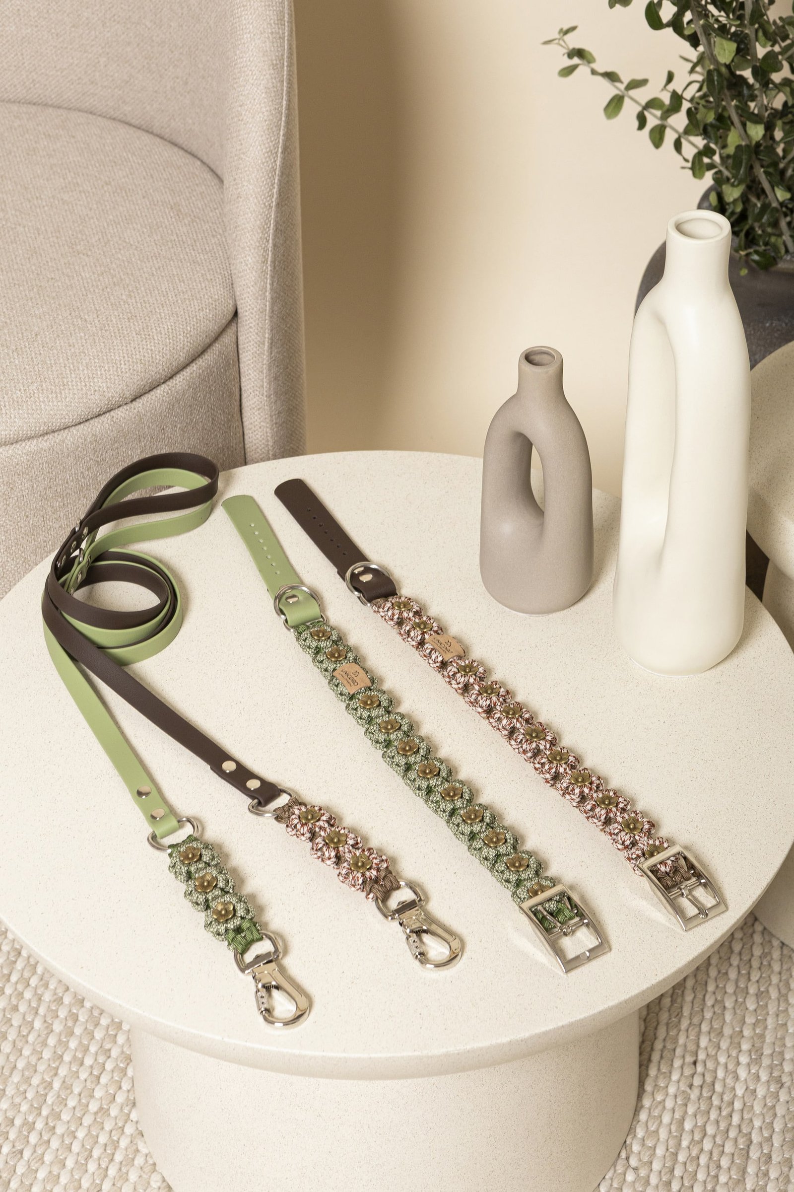 Blossom Leash Καρό πράσινο/ Πράσινο fern/ Μπρονζέ πούλια 2 Blossom Leash Καρό πράσινο/ Πράσινο fern/ Μπρονζέ πούλια - Εικόνα 2