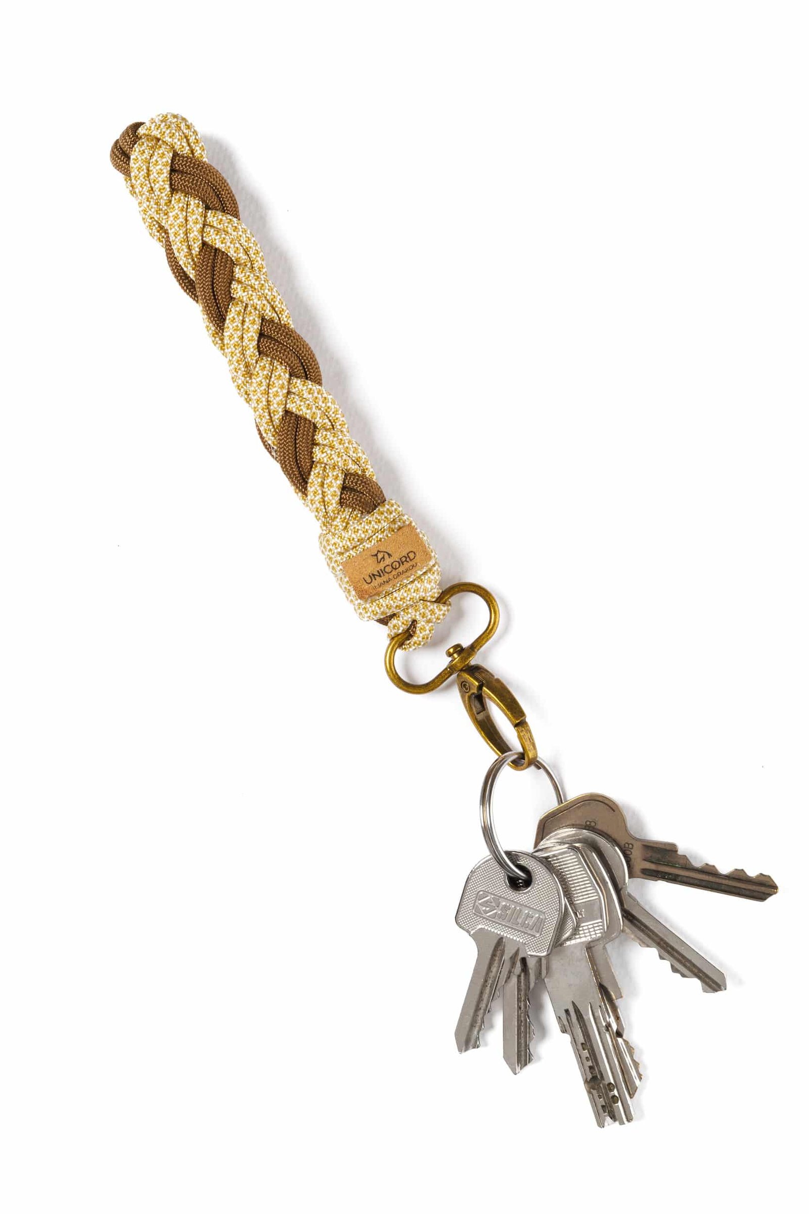 Braid Keychain Καρό εκρού/ Καφέ branch 1 Braid Keychain Καρό εκρού/ Καφέ branch