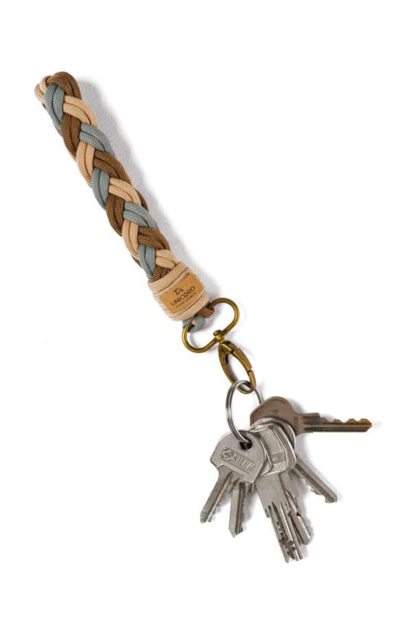 Braid Keychain Καφέ branch/ Γκρι smoke/ Μπεζ