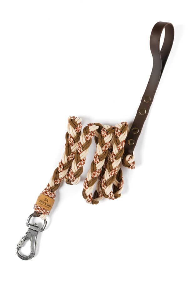 Braid Leash Καρό καφέ/ Καφέ branch/ Εκρού